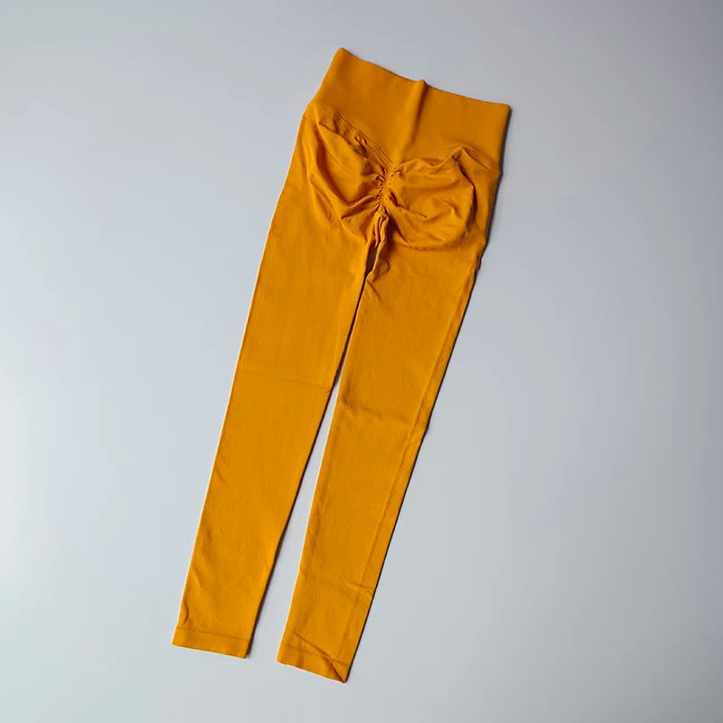 High-Waist Seamless Yoga Leggings – USA-Made Push-Up Fitness & Gym Tights