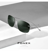 FONEX Titanium Rimless Polarized Sunglasses – Ultralight