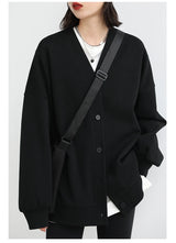 Women's Relaxed V-Neck Cotton-Blend Cardigan