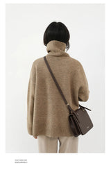 Women's Relaxed Mock Neck Knit Sweater