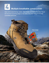 GOLDEN CAMEL Waterproof Hiking Shoes Men and Women Outdoor Anti-Slip Climbing Trekking Shoes for Men 2023 Leather Hiking Boots