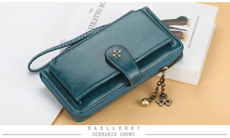 New Women Wallets Fashion Long PU Leather Top Quality Brand Card Holder Classic Female Purse Zipper Wallet For Women