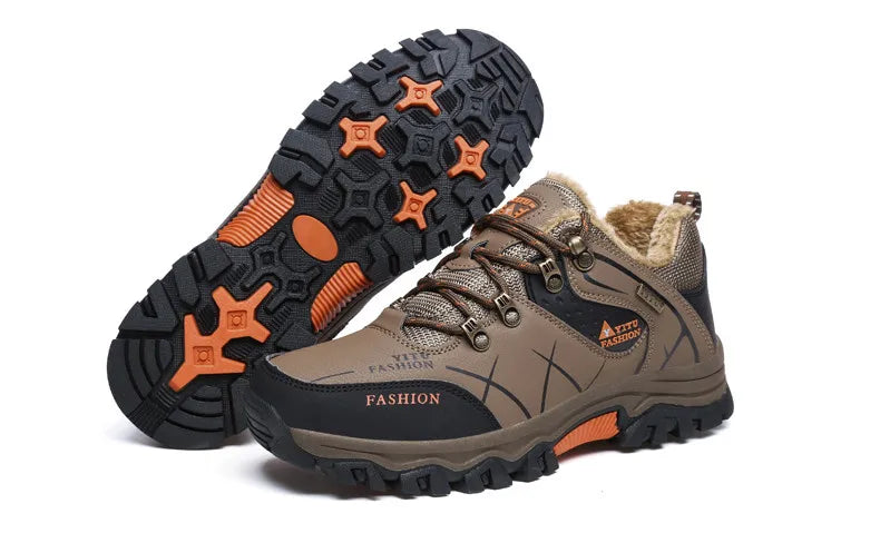 Waterproof Winter Leather Hiking Boots