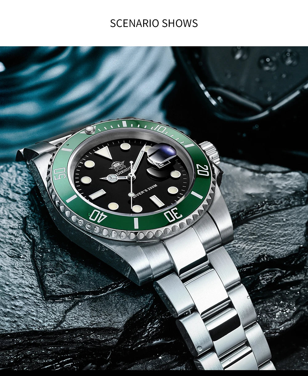 ADDIESDIVE H3 Ceramic Bezel Diver Watch | 200M | BGW9 Luminous