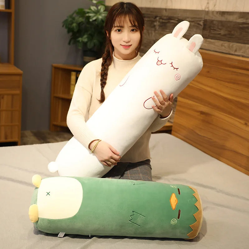 Cartoon Animal Dinosaur Pig Rabbit Bear Husky Duck Plush Toys Stuffed Soft Long Sleep Pillow Doll Cushion Kids Girls Gift