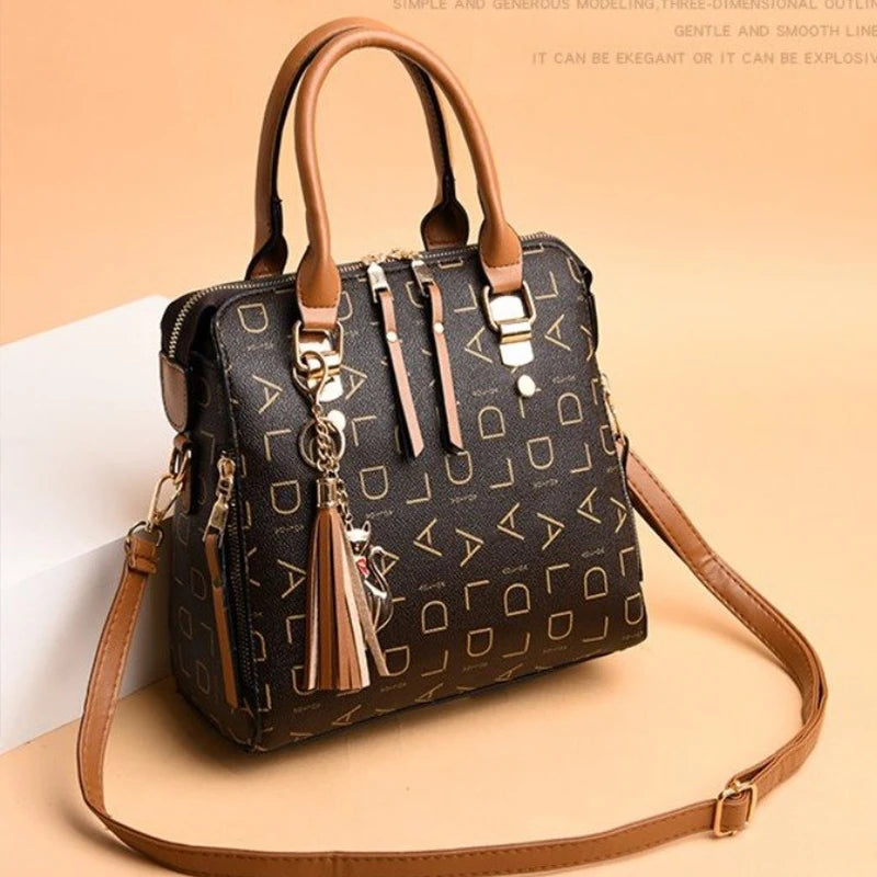 Elegant Tassel PU Leather Tote