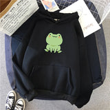 Kawaii Frog Harajuku Fleece Hoodie