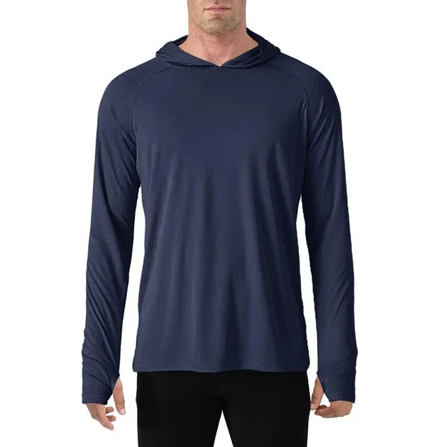 TACVASEN Men's Quick-Dry Long Sleeve Hooded T-Shirt