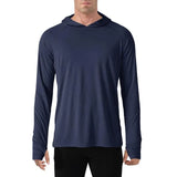 TACVASEN Men's Quick-Dry Long Sleeve Hooded T-Shirt
