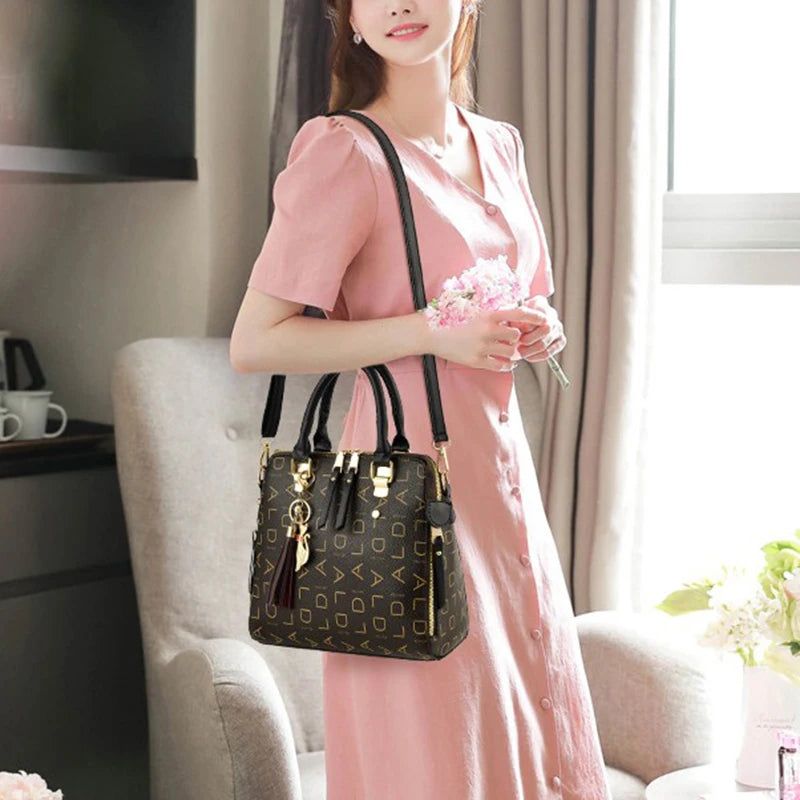 Elegant Tassel PU Leather Tote