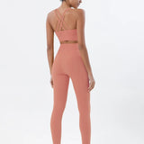Women's Yoga Set with Sports Bra & High-Waist Leggings