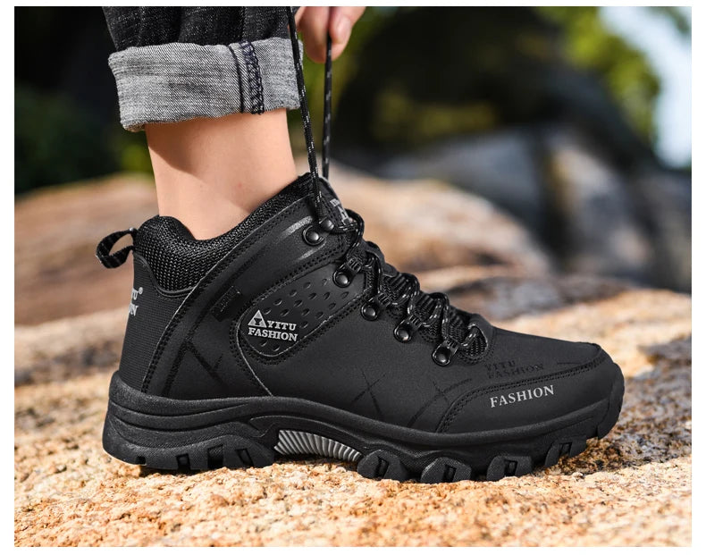 Waterproof Winter Leather Hiking Boots