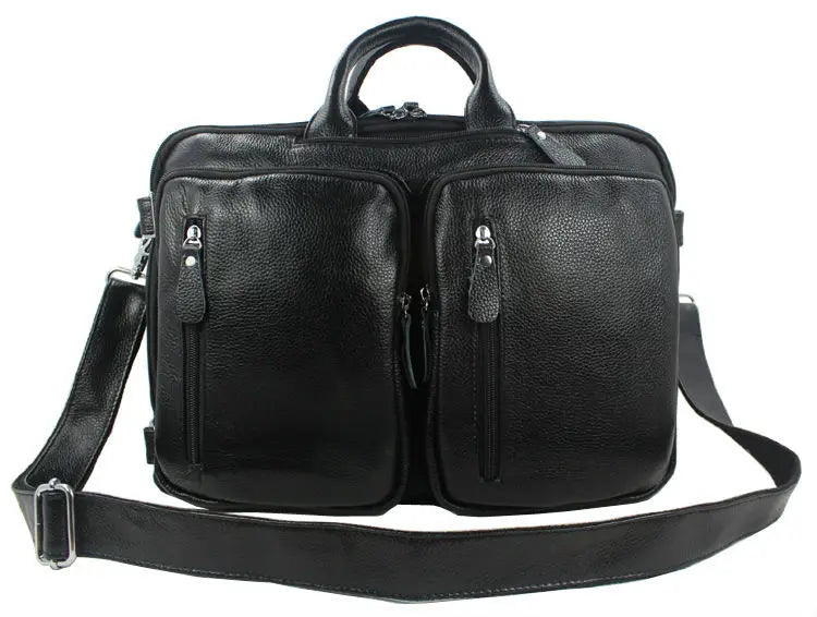Fashion Multi-Function Full Grain Genuine Leather Travel Bag Men's Leather Luggage Travel Bag Duffle Bag Large Tote Weekend Bag