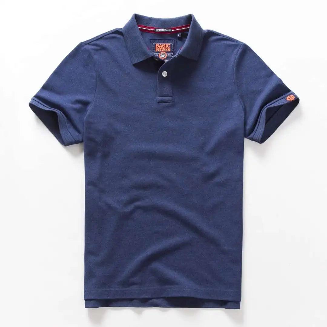 Men's Premium Cotton Polo Shirt | Short Sleeve Emblem Tee