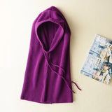 Women's Wool Blend Beanie & Hooded Scarf Set
