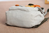 Luxury 3D Pumpkin Pattern Women Travel Backpack High Quality Linen Female Backpack Fashion Prettry Style Girls Daypack Backpack