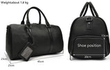Natural Cowskin Travel Bags Waterproof Men's Leather Overnight Bag Handbag For Plane Luggage Men Male Weekend Bag Business 55cm