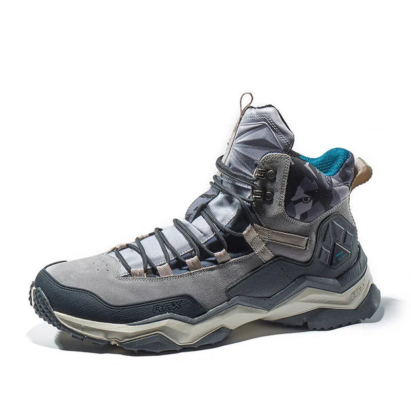 RAX Waterproof Hiking Shoes Men Winter Outdoor Sneakers for Men Snow Boots Plush Mountain Snowboots Outdoor Tourism Jogging Shoe