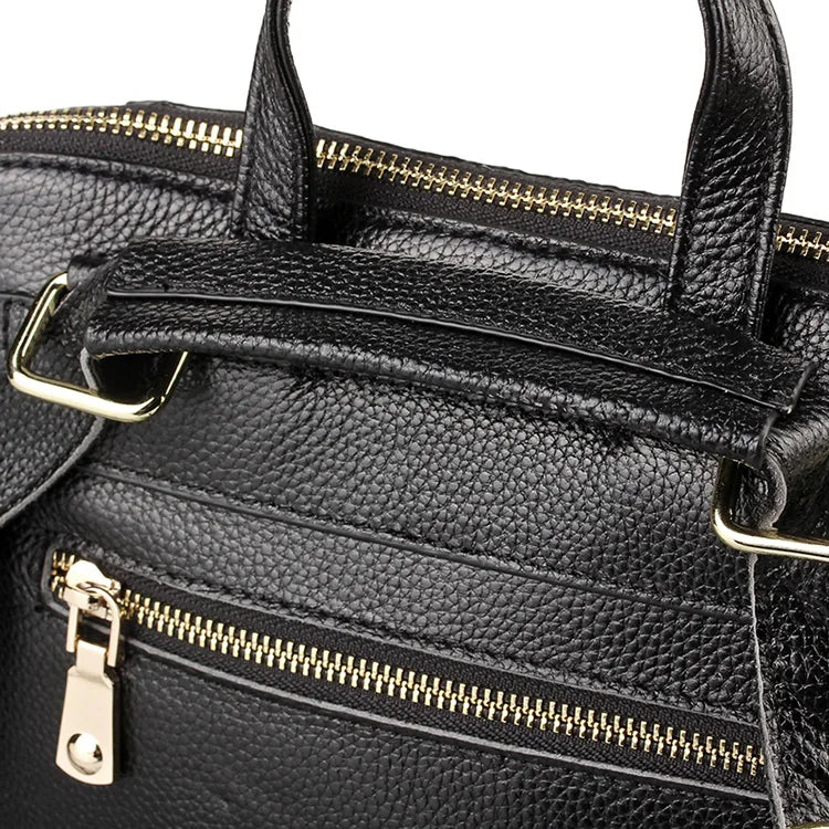 Zency Women's Crocodile Leather Backpack 100% Genuine Natural Travel Work School Bag with Notebook Compartment Laptop Carry-on