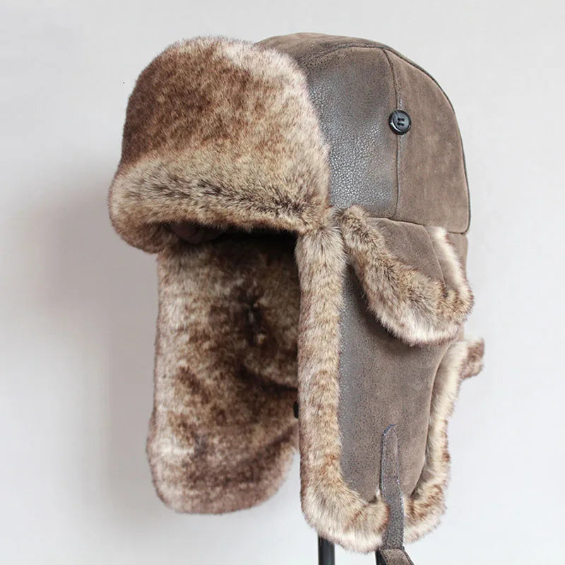 Men's Winter Ushanka Bomber Hat with Ear Flaps | Unisex