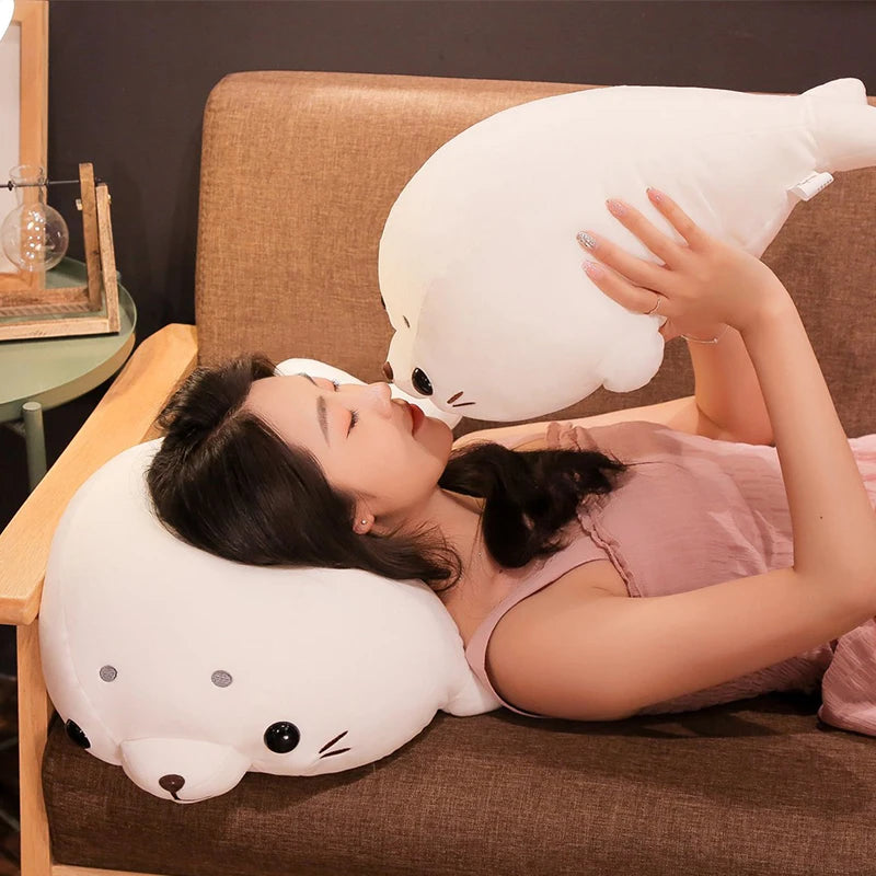 Adorable Sea Lion Plush Stuffed Animal Pillow Toy