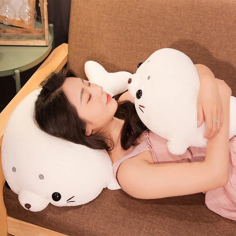 Kawaii Seal Plush Pillow Toy | 50–60cm Marine Animal Doll