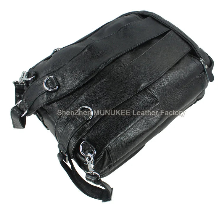 Fashion Multi-Function Full Grain Genuine Leather Travel Bag Men's Leather Luggage Travel Bag Duffle Bag Large Tote Weekend Bag