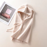 Women's Wool Blend Beanie & Hooded Scarf Set