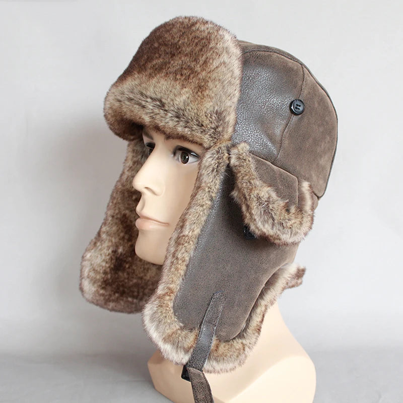 Men's Winter Ushanka Bomber Hat with Ear Flaps | Unisex