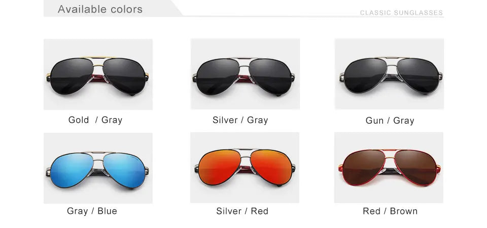 KINGSEVEN Vintage Polarized Pilot Sunglasses for Men