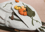 Luxury 3D Pumpkin Pattern Women Travel Backpack High Quality Linen Female Backpack Fashion Prettry Style Girls Daypack Backpack