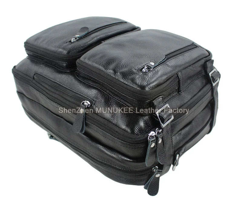 Fashion Multi-Function Full Grain Genuine Leather Travel Bag Men's Leather Luggage Travel Bag Duffle Bag Large Tote Weekend Bag