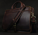 Luxury Genuine Leather Men Briefcase Business Bag Leather portfolio Laptop Bag Shoulder Messenger Bag male Document Office bag