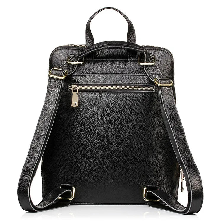 Zency Women's Crocodile Leather Backpack 100% Genuine Natural Travel Work School Bag with Notebook Compartment Laptop Carry-on