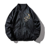 Dragon Embroidery Retro Bomber Jacket