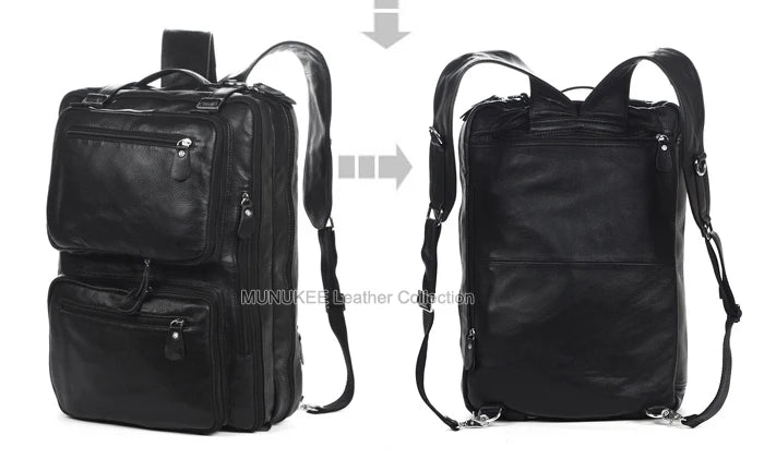 Fashion Multi-Function Full Grain Genuine Leather Travel Bag Men's Leather Luggage Travel Bag Duffle Bag Large Tote Weekend Bag