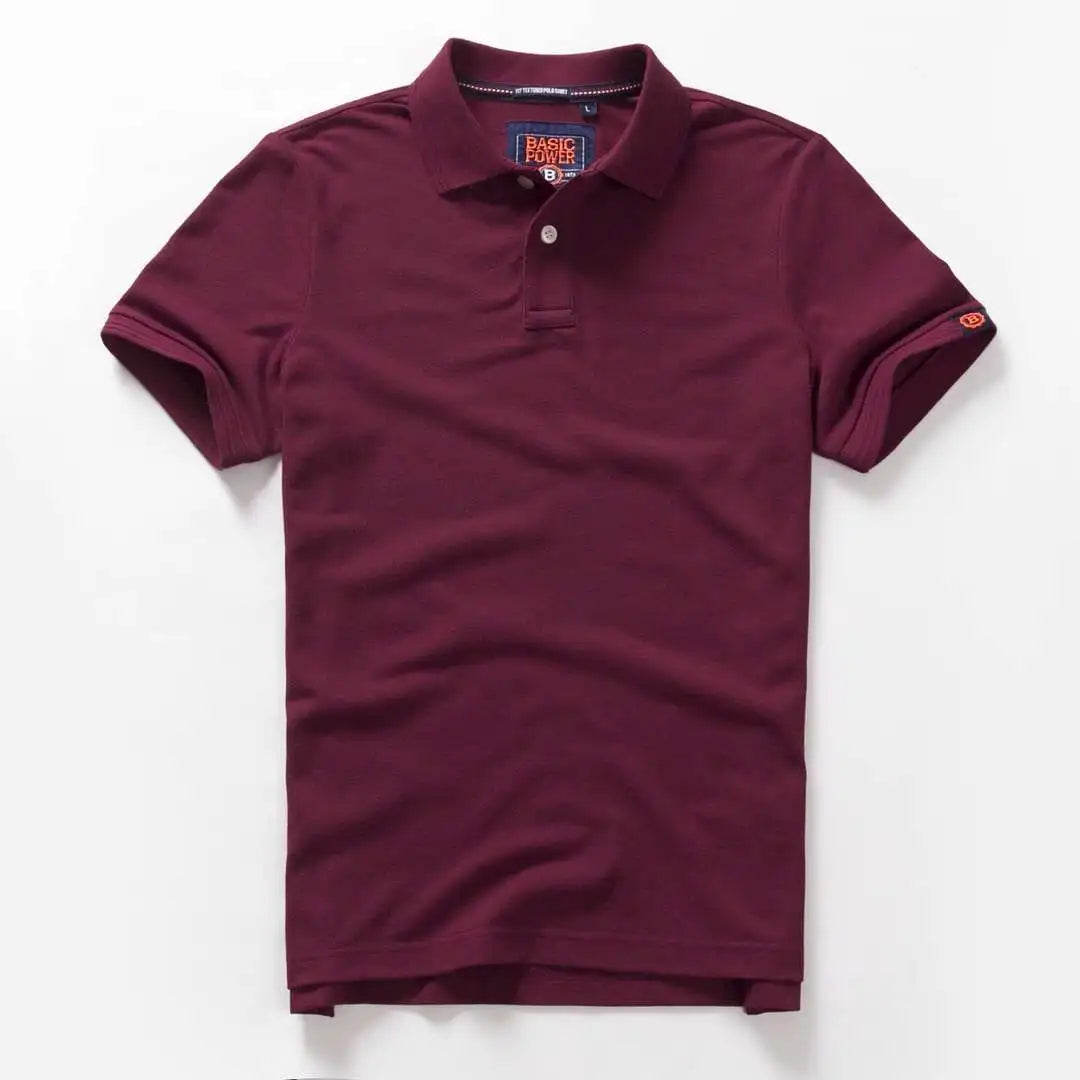Men's Premium Cotton Polo Shirt | Short Sleeve Emblem Tee