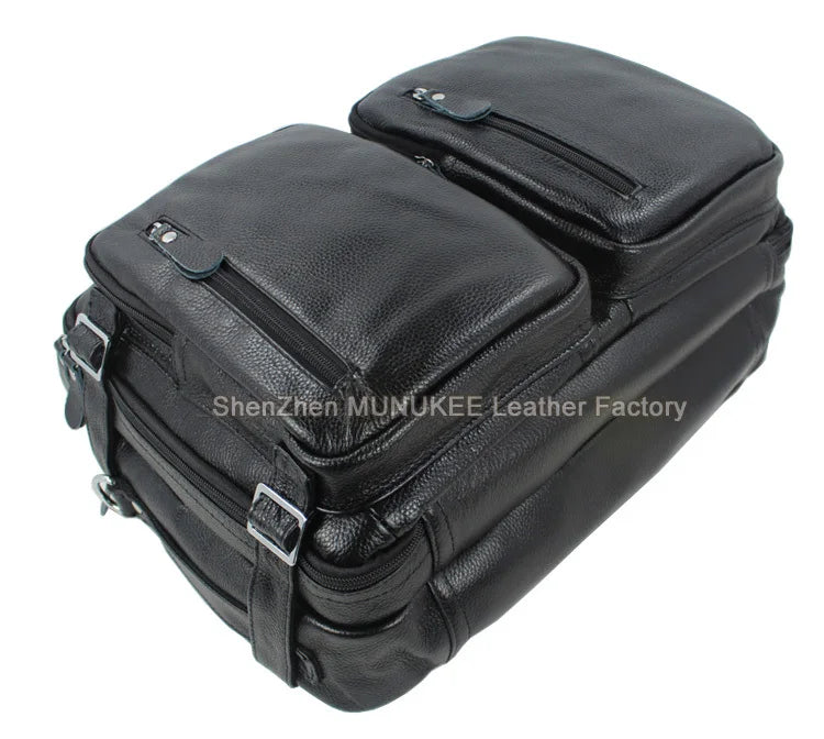 Fashion Multi-Function Full Grain Genuine Leather Travel Bag Men's Leather Luggage Travel Bag Duffle Bag Large Tote Weekend Bag