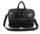 Fashion Multi-Function Full Grain Genuine Leather Travel Bag Men's Leather Luggage Travel Bag Duffle Bag Large Tote Weekend Bag