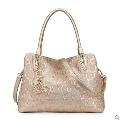 FOXER Brand Cowhide Leather Women's Shoulder Bag Female Split Leather Handbag Fashion Lady Tote Large Capacity Top Handle Bag