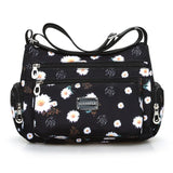 Fashion Floral Pattern Women Messenger Bag High Quality Durable Nylon Shoulder Bag Flower Pattern Multi-pockets Women Handbag