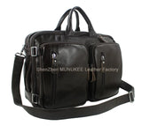 Fashion Multi-Function Full Grain Genuine Leather Travel Bag Men's Leather Luggage Travel Bag Duffle Bag Large Tote Weekend Bag