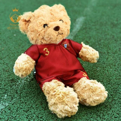 Football Star Plush Teddy Bear Doll | Kids & Fans Gift