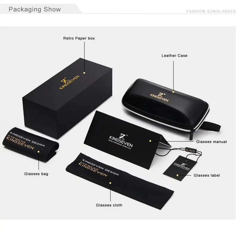 KINGSEVEN Vintage Polarized Pilot Sunglasses for Men