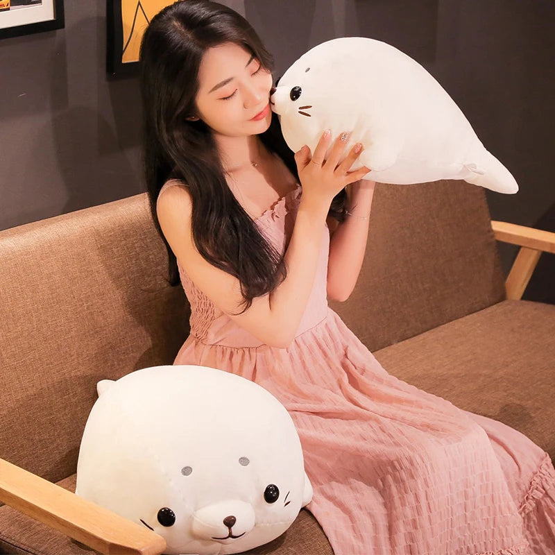 Adorable Sea Lion Plush Stuffed Animal Pillow Toy