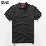 Men's Premium Cotton Polo Shirt | Short Sleeve Emblem Tee
