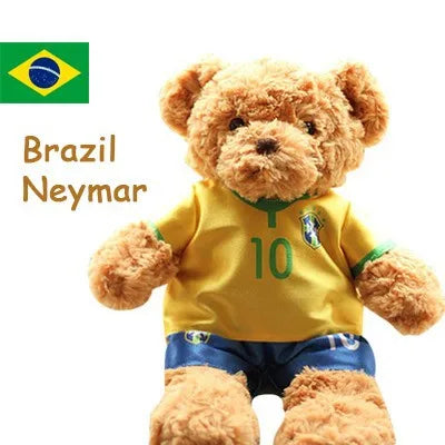 Football Star Plush Teddy Bear Doll | Kids & Fans Gift