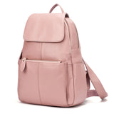 Zency Stylish White Black Genuine Leather Women Backpack A++ Quality Anti-theft Large Capacity Knapsack Travel Designer Rucksack