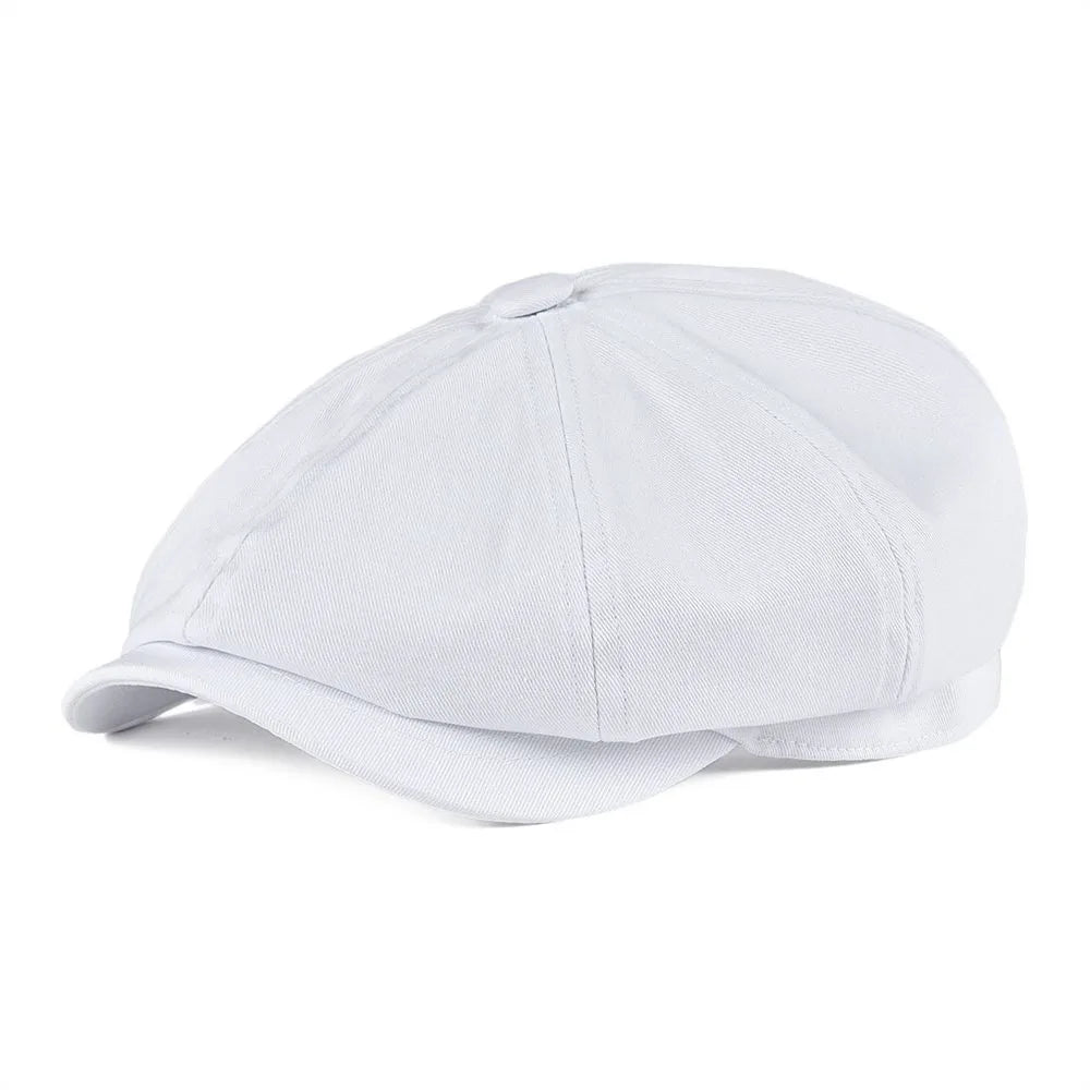 BOTVELA Newsboy Cap – Unisex Cotton Baker Boy Hat