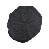 BOTVELA Tweed Wool 8-Panel Herringbone Newsboy Cap